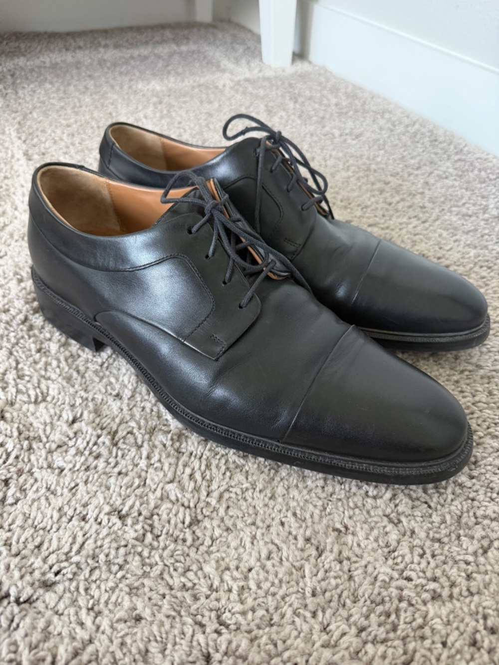 Cole Haan Warren Cap Toe Oxfords in black leather